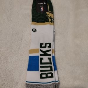 NWT Men's Stance Milwaukee Bucks Socks